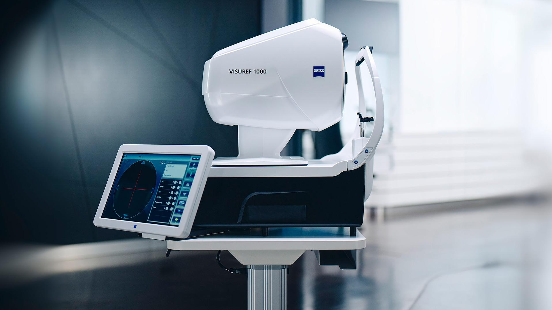 En bild av ZEISS VISUREF 600 från sidan.
