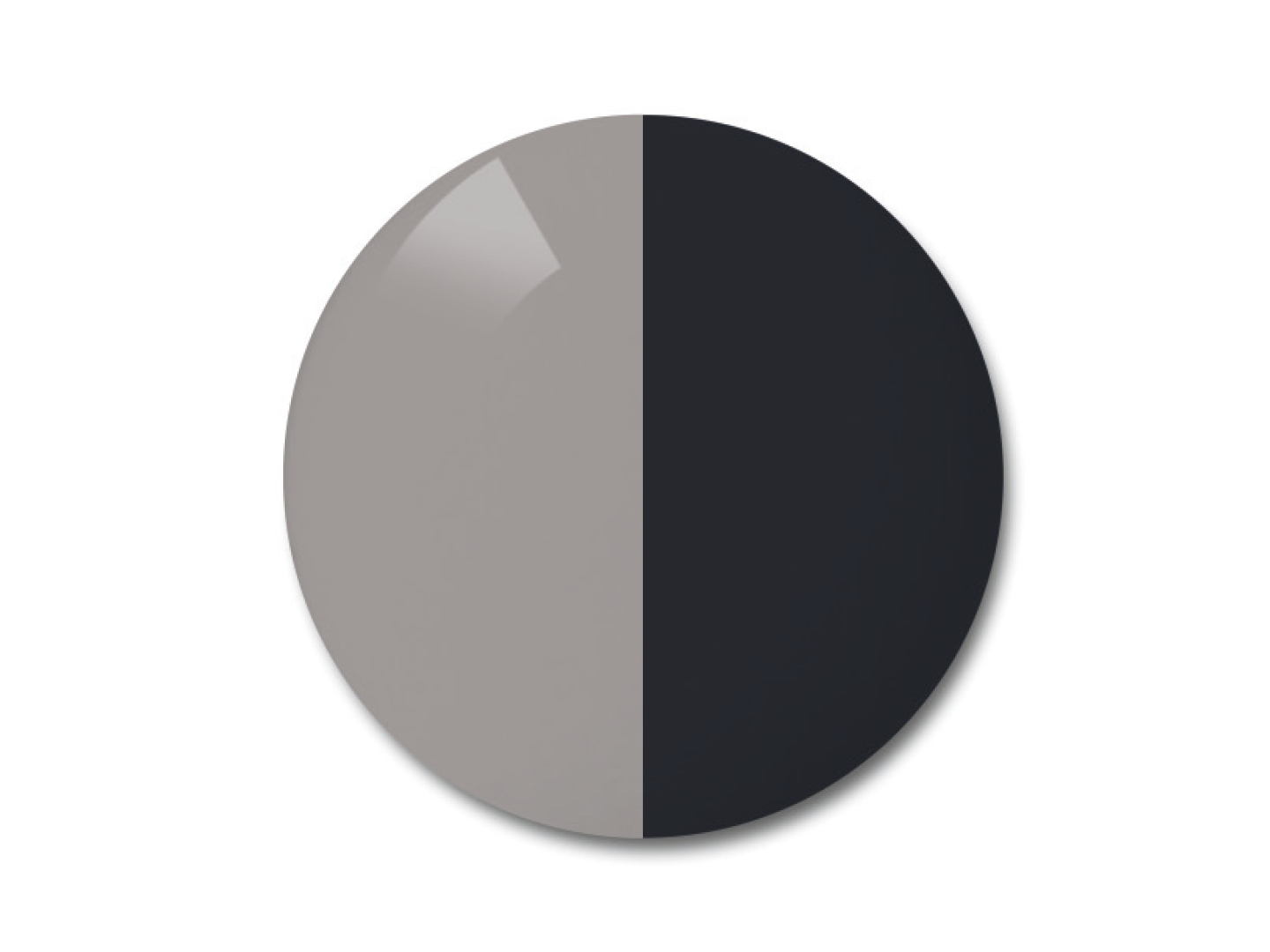 ZEISS AdaptiveSun Solid Grey i ljust tonat och mörkt tonat tillstånd.