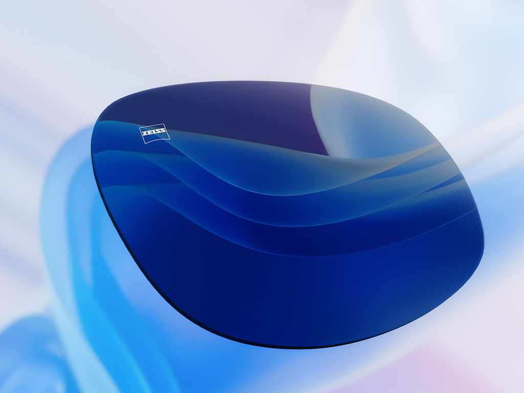 3D CGI-illustration av ett färgat glas som uppvisar ett klart seende med rik kontrast.