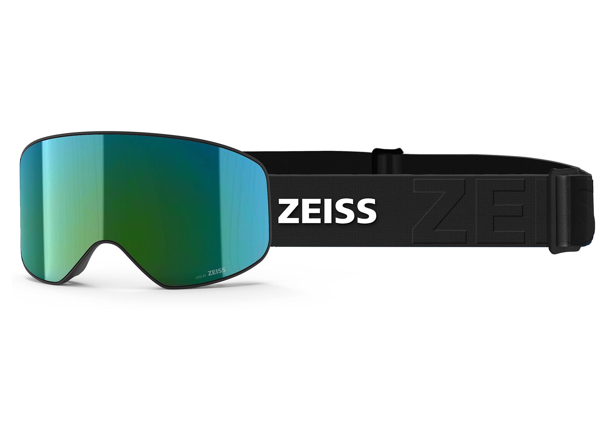 ZEISS skidglasögon med turkos frontlins och svart rem