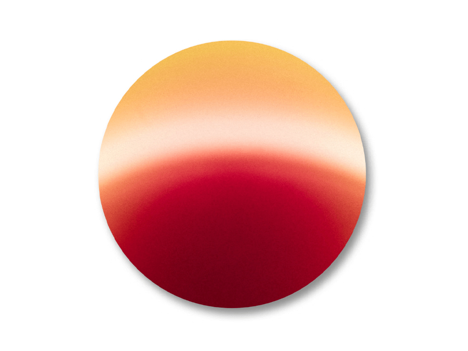 ZEISS DuraVision spegelfärg röd, som skiftar mot orange i den övre delen.