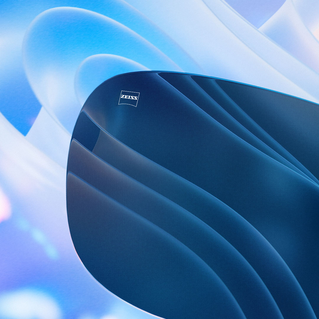 3D CGI-visning av ett färgat glas som effektivt blockerar bländande bakgrundsljus