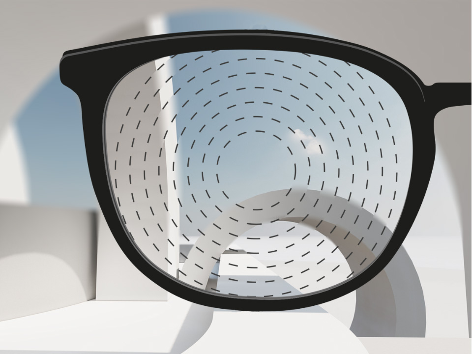 En perspektivbild av glas för myopihantering från ZEISS.